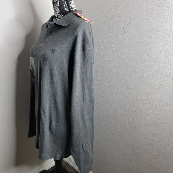 #269 NWT men's Izod long sleeve collard shirt - Picture 3 of 9